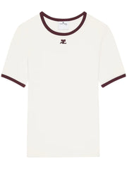 SIGNATURE CONTRAST T-SHIRT 125JTS017JS0203 B213 COURREGES
