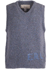 UNISEX WOOL VEST KNIT ERL11N007 BLUE ERL