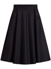 JOURNEY W'S CIRCLE SKIRT WITH FLAP POCKETS DETAIL PINSTRIPE VW GWP02343 P00209850629 GOLDEN GOOSE