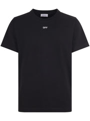 BRUSH ARROW SLIM S/S TEE BLACK WHITE OMAA027F25JER0081001  OFF-WHITE