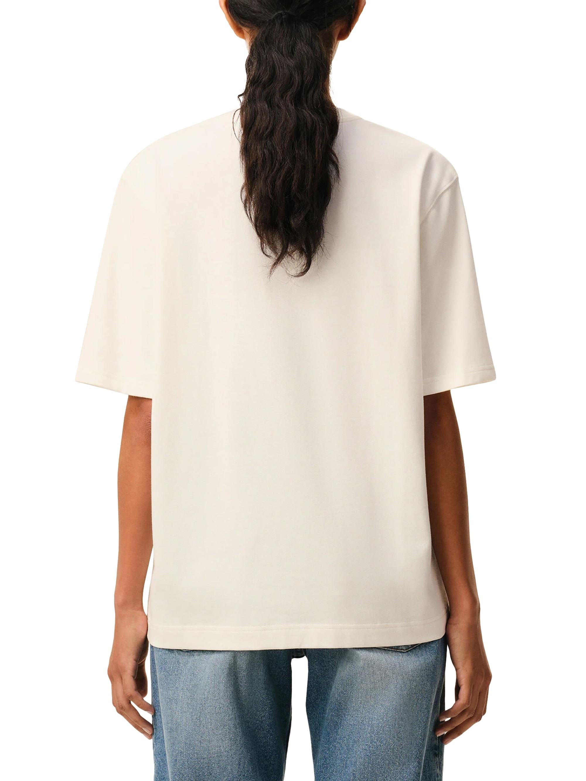 BOXY FIT SHORT SLEEVES TEEHISRT WITH SIGNATURE PRINT AT FRONT