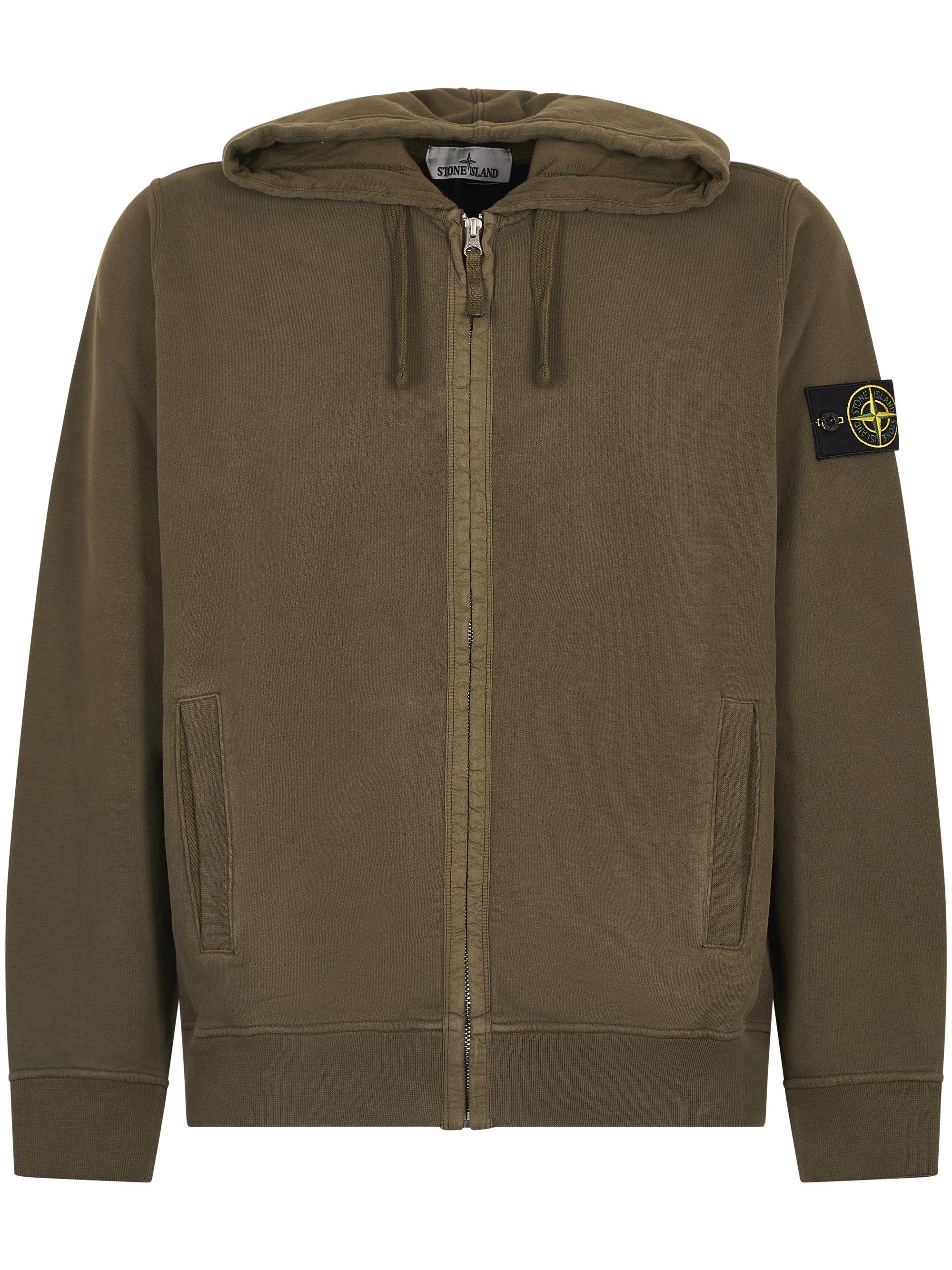 STONE  ジップアップフーディ STONE ISLAND Garment Dyed Zip Through Hoodie 'Navy' 741564251-V0020
