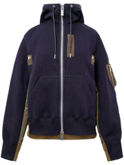 SPONGE X NYLON TWILL HOODIE 2508059 233 SACAI