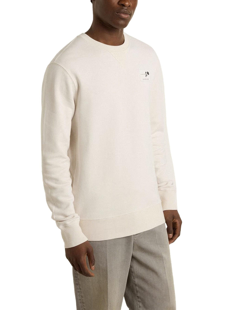 JOURNEY M'S CREW NECK SWEATSHIRT ORGANIC FLEECE WATER COLOUR AND PUFFERED PRINT GMP01223 P00213982432 GOLDEN GOOSE 