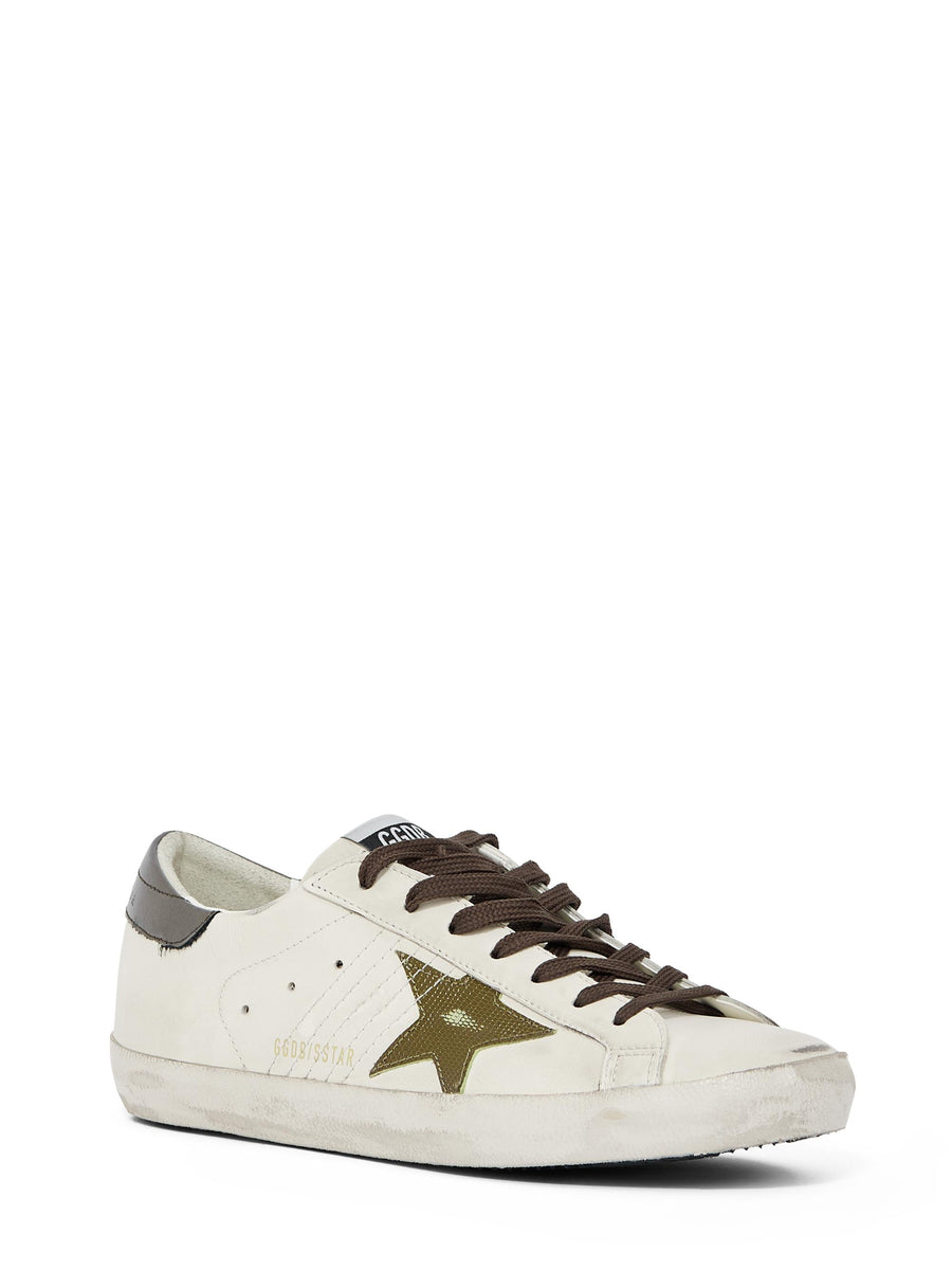 SUPER-STAR LEATHER UPPER AND TOE COCCO PRINT STAR LAMINATED HEEL GMF00101 F00751683112 GOLDEN GOOSE 