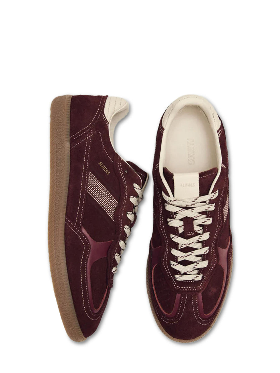 TB490 RIFE BURGUNDY CREAM LEATHER SNEAKERS S100471 34 ALOHAS 