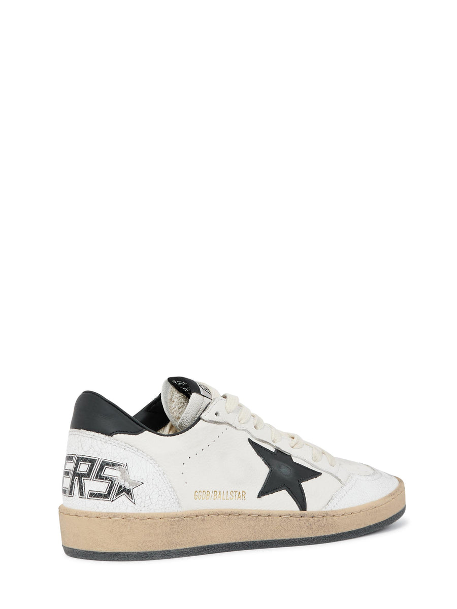 BALLSTAR NAPPA UPPER LEATHER STAR AND HEEL CRACK TOE AND SPUR GWF00117 F00377110283 GOLDEN GOOSE 
