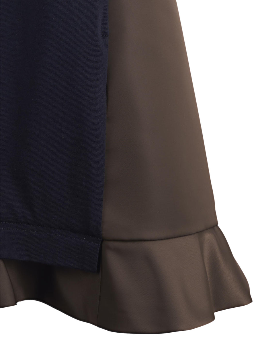 NYLON TWILL X COTTON JERSEY DRESS 2507999 233 SACAI 