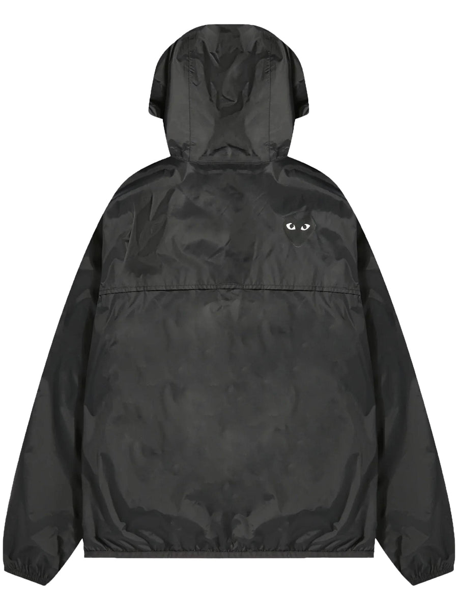 KWAY FULL ZIP JACKET BLACK EMBLEM AZJ507051 BLACK COMME DES GARCONS PLAY K-WAY 