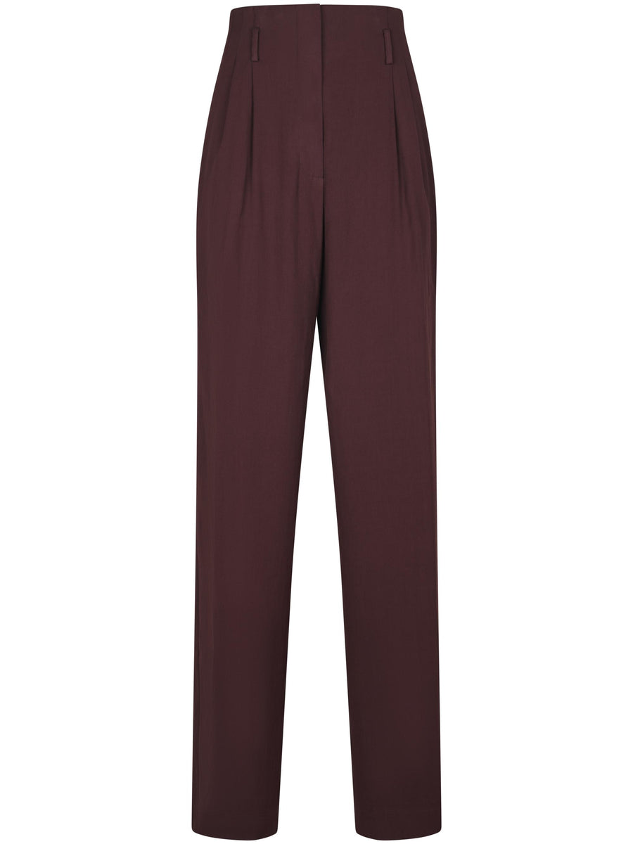 FLUID SLUBBED CANVAS CHIC HIGHWAIST PANTS 14331 F48M2504 FORTE FORTE 