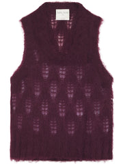 BRUSHED MOHAIR LACE VEST 14444 F48M4015 FORTE FORTE 