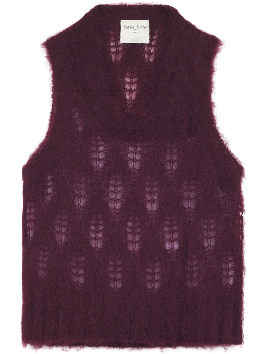 BRUSHED MOHAIR LACE VEST 14444 F48M4015 FORTE FORTE 