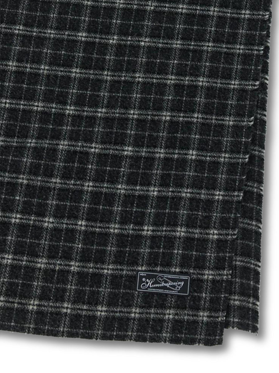 WOOL SCARF A325012 DARK GREY CHECK MFPEN 