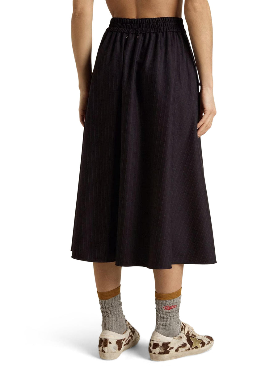 JOURNEY W'S CIRCLE SKIRT WITH FLAP POCKETS DETAIL PINSTRIPE VW GWP02343 P00209850629 GOLDEN GOOSE 