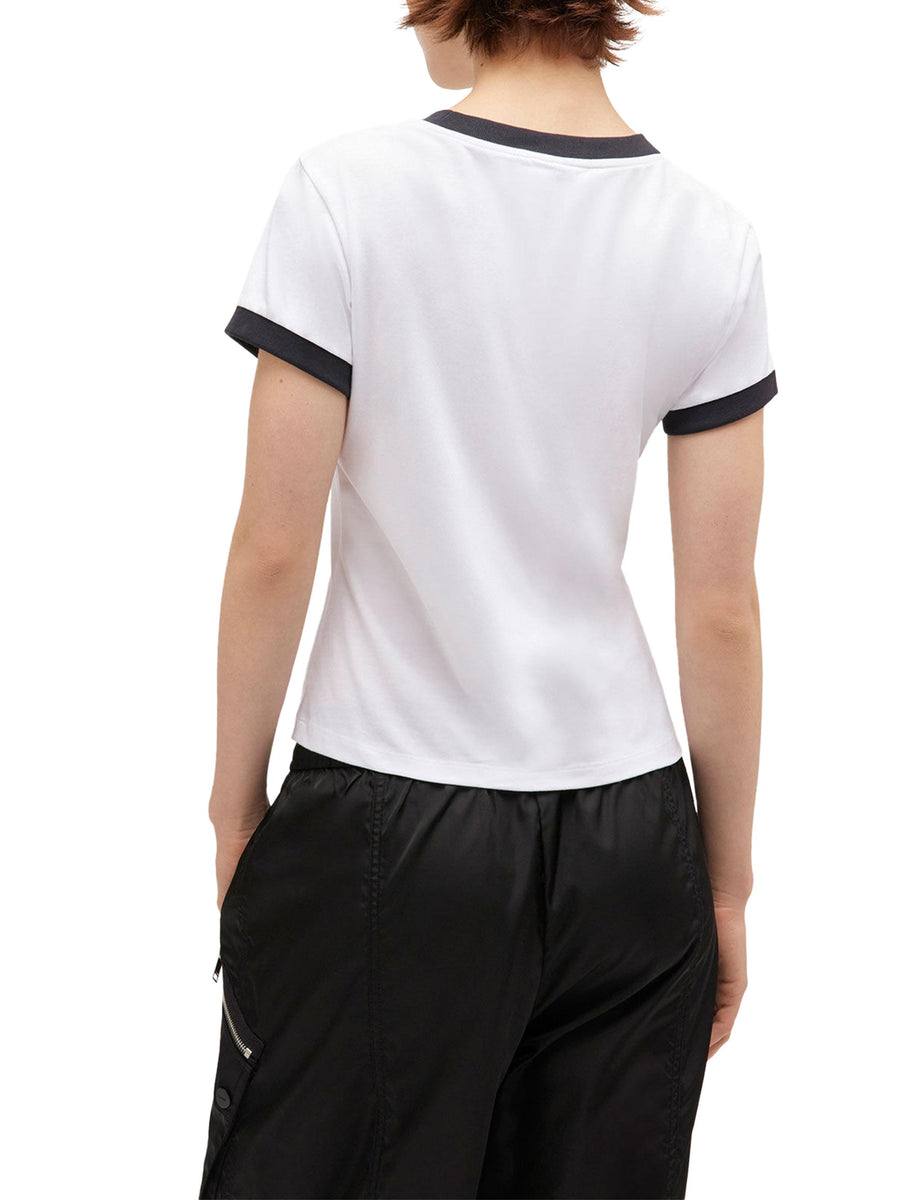 Basic Cotton Jersey Kitty Fitted T-shirt T4336 151 GANNI 