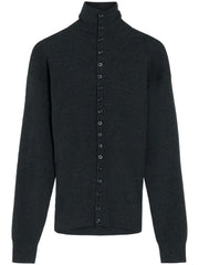 BUTTONED FITTED CARDIGAN TO1431 LK1045BK981 LEMAIRE 
