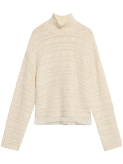 CROPPED CABLE TURTLENECK W34219CH CRE GUEST IN RESIDENCE 
