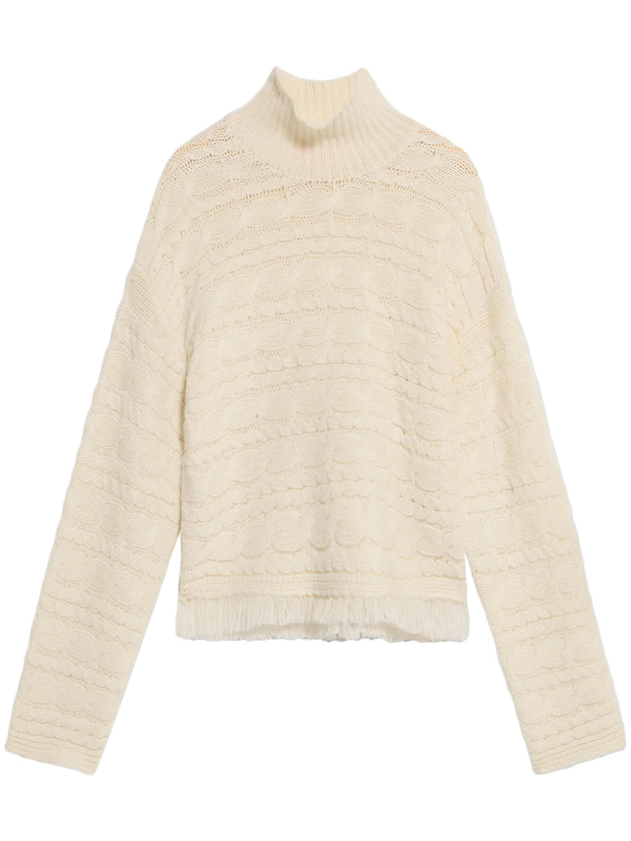 CROPPED CABLE TURTLENECK W34219CH CRE GUEST IN RESIDENCE 