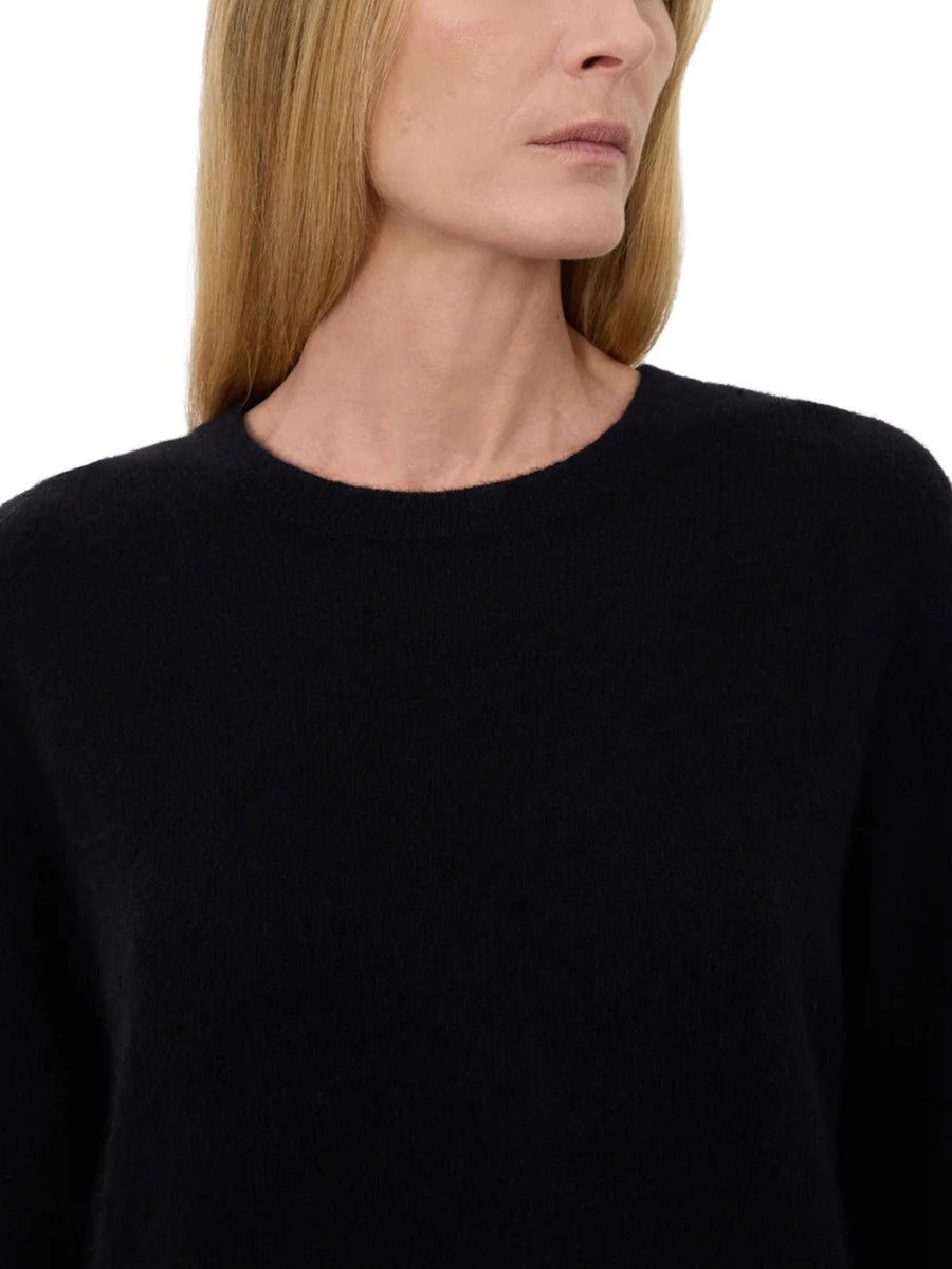 RAVEN SHORT SLEEVE SWEATER RAVEN BLACK LOULOU STUDIO 