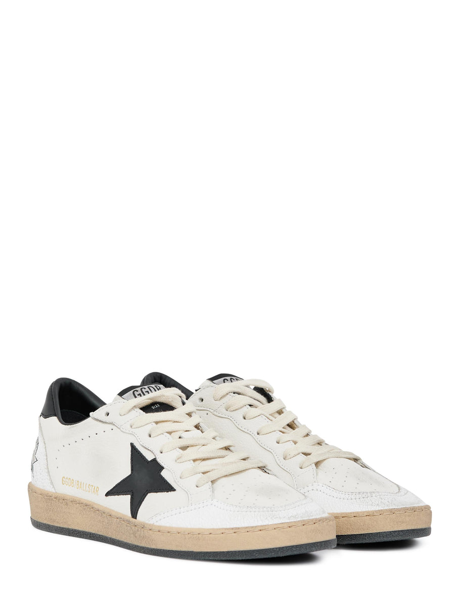 BALLSTAR NAPPA UPPER LEATHER STAR AND HEEL CRACK TOE AND SPUR GWF00117 F00377110283 GOLDEN GOOSE 