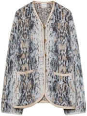 PLUMES DE PYTHON ALPACA JACQUARD SHORT COAT 14164 F48A5022 FORTE FORTE 