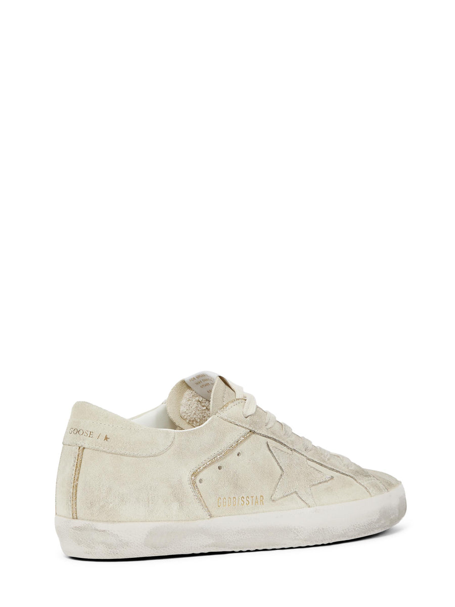 SUPERSTAR SUEDE UPPER STAR AND HELL WITH GLITTER PIPING GWF00103 F00756015110 GOLDEN GOOSE 