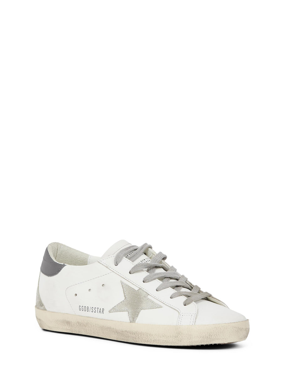 SUPER STAR LEATHER UPPER AND HEEL SUEDE STAR AND SPUR GWF00102 F00611311915 GOLDEN GOOSE 