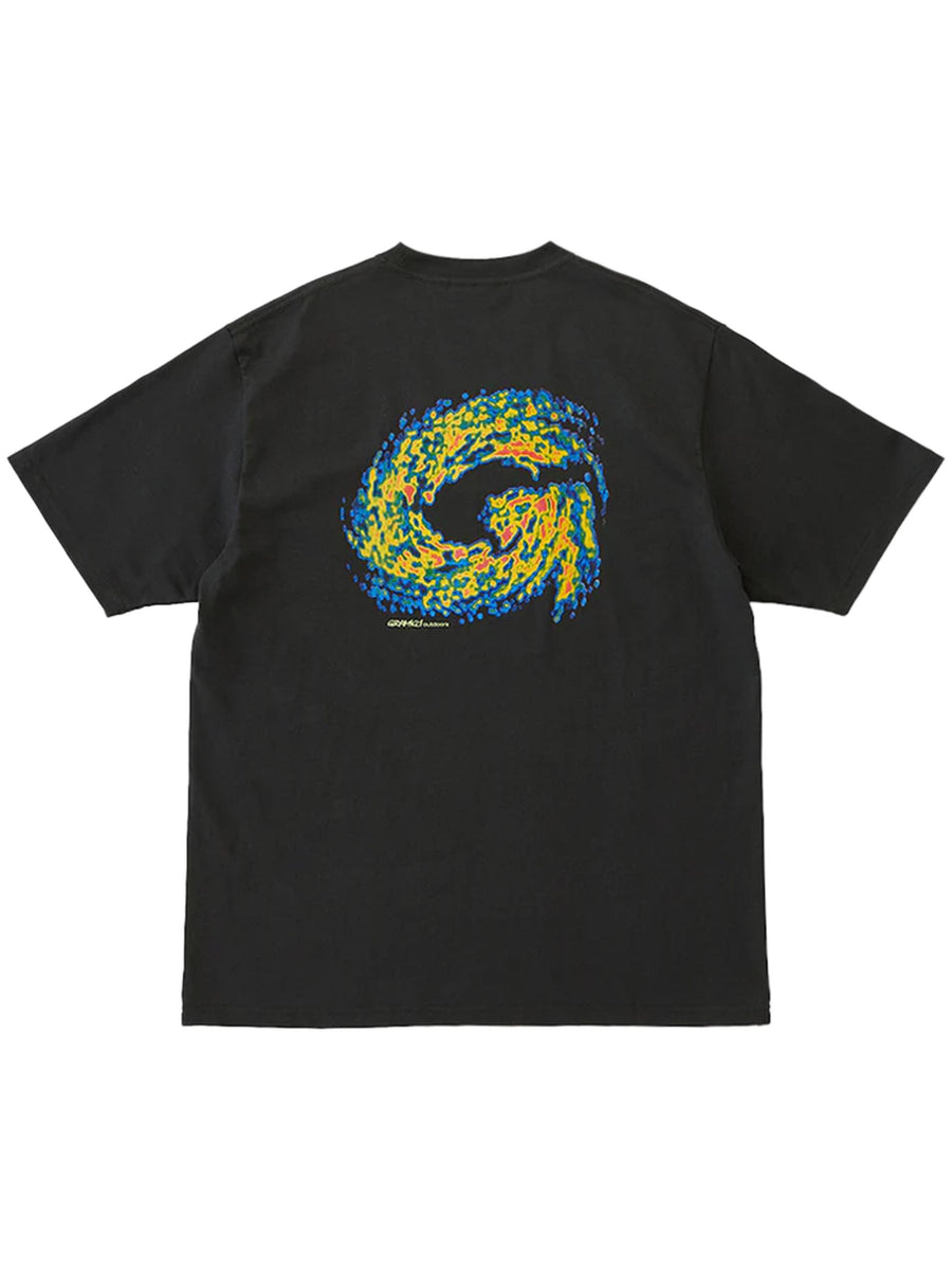 HURRICANE TEE G5FUT082 VINTAGE BLACK GRAMICCI 
