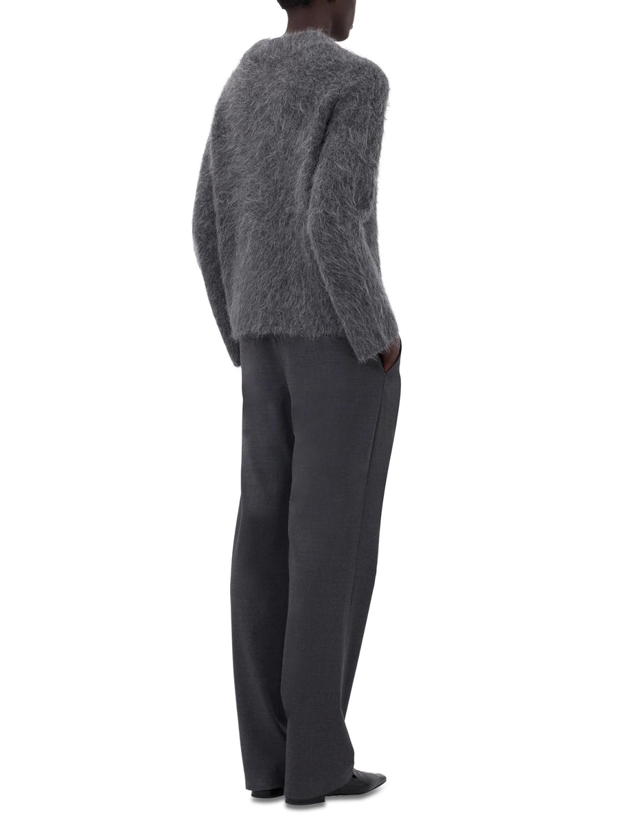 LYNN V NECK CARDIGAN LYNN ANTHRACITE MELANGE LOULOU STUDIO 