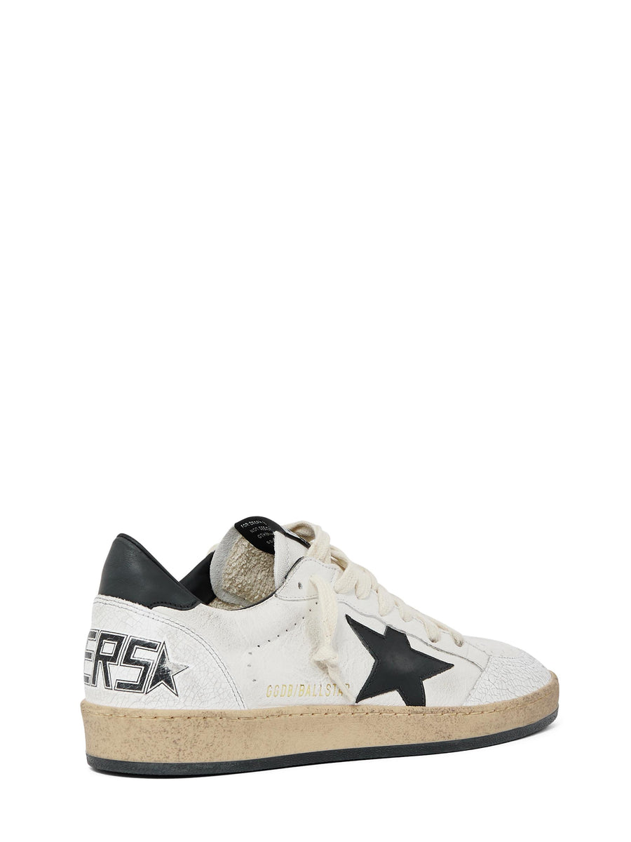 BALLSTAR NAPPA UPPER LEATHER STAR AND HEEL CRACK TOE AND SPURE GMF00117 F00377110283 GOLDEN GOOSE 