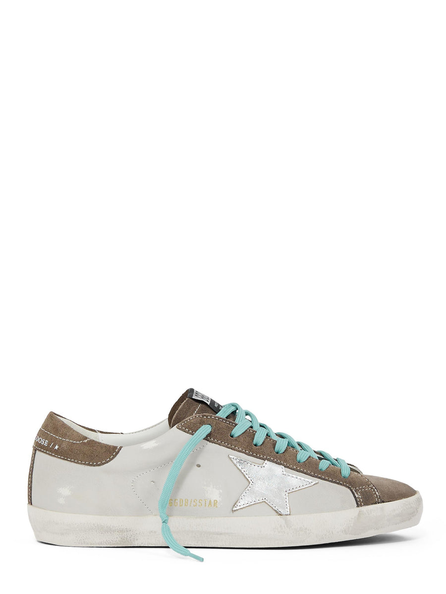 SUPER-STAR LEATHER UPPER SUEDE TOE TONGUE AND HEEL LAMINATED STAR GMF00101 F00748910502 GOLDEN GOOSE 