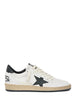 BALLSTAR NAPPA UPPER LEATHER STAR AND HEEL CRACK TOE AND SPURE GMF00117 F00377110283 GOLDEN GOOSE 