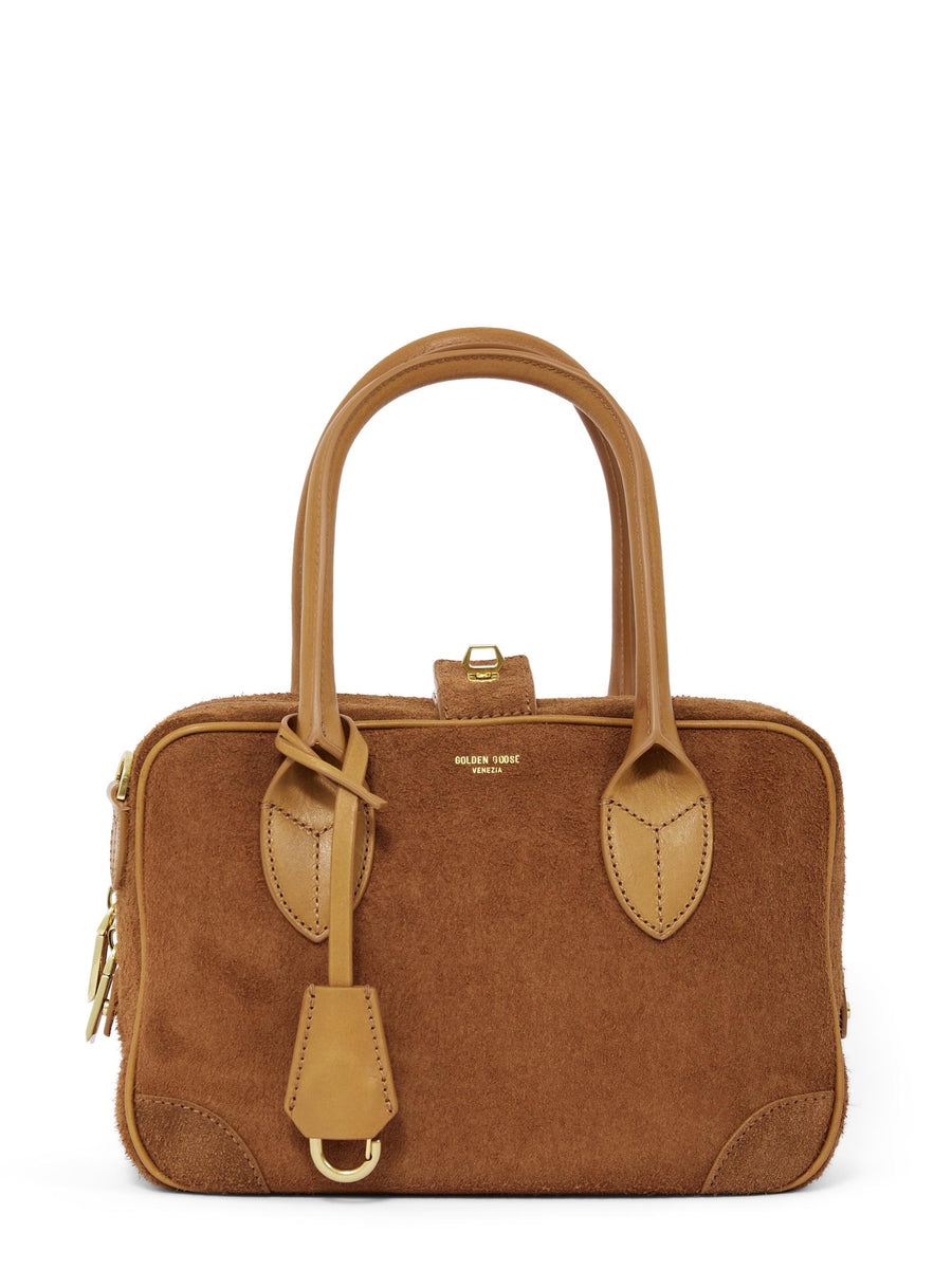 VITA BAG FURRY AND LEATHER BODY GOLD METAL DETAILS GWA00470 A00075155312 GOLDEN GOOSE 