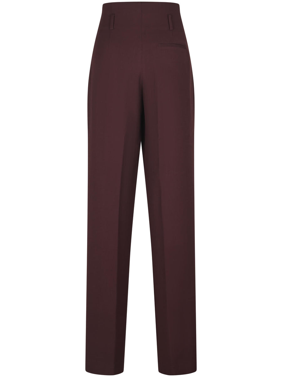 FLUID SLUBBED CANVAS CHIC HIGHWAIST PANTS 14331 F48M2504 FORTE FORTE 