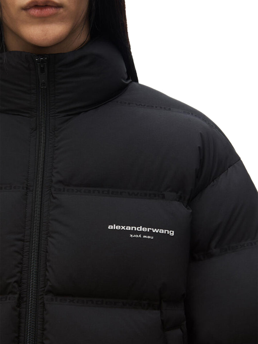 JACQUARD CHANNEL CROPPED PUFFER W REFLECTIVE LOGO 1WC4233241 001 ALEXANDER WANG 