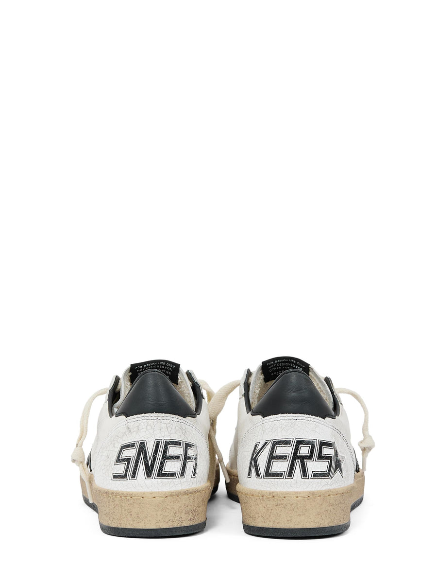 BALLSTAR NAPPA UPPER LEATHER STAR AND HEEL CRACK TOE AND SPURE GMF00117 F00377110283 GOLDEN GOOSE 