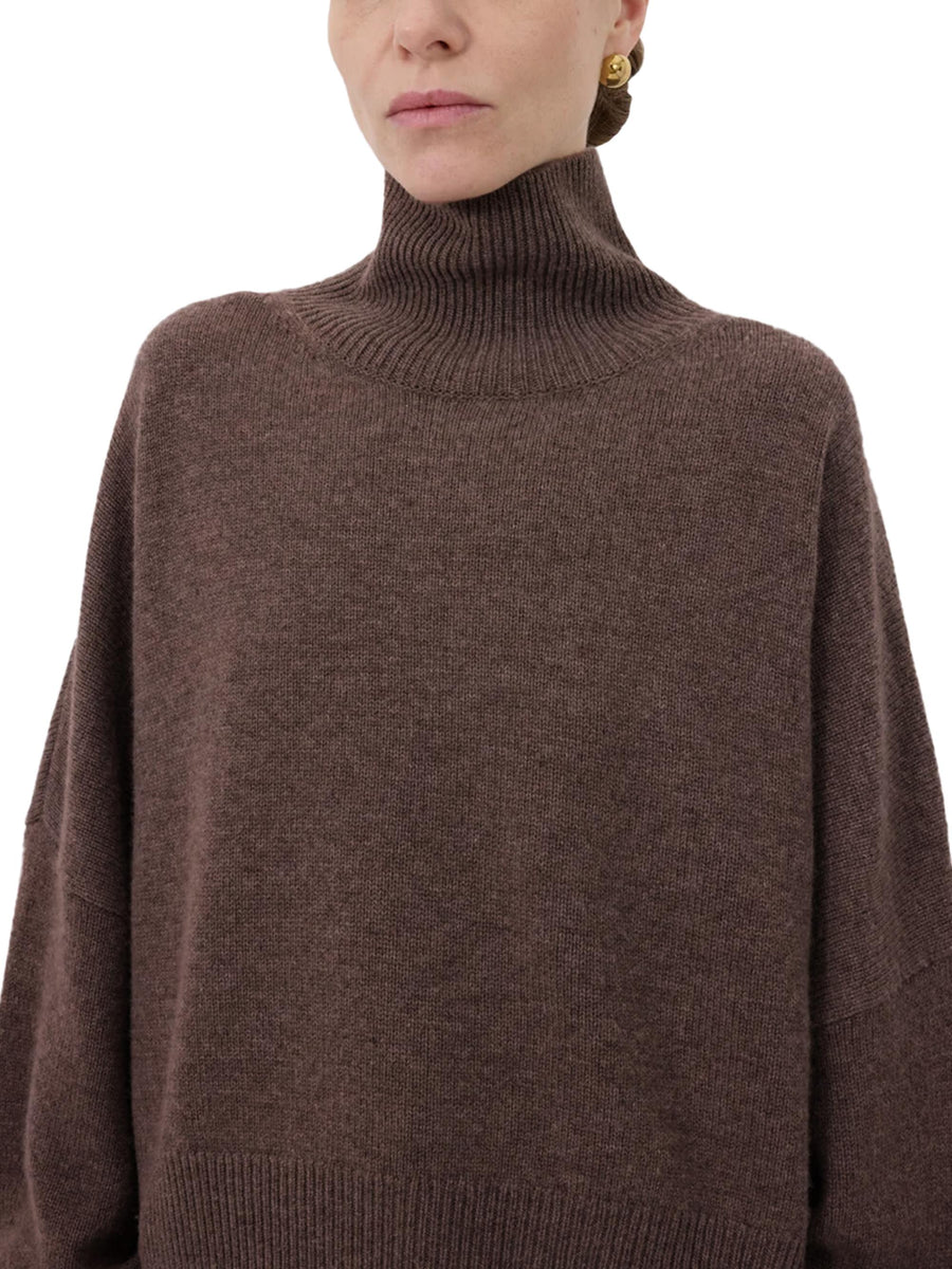 LUKE STAND COLLAR SWEATER LUKE BROWN LOULOU STUDIO 