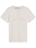 JOURNEY W'S SLIM LONG T-SHIRT BURNED OUT JERSEY KNITTED RIB WITH FLOC PRINT GWP02322 P00211611616 GOLDEN GOOSE 