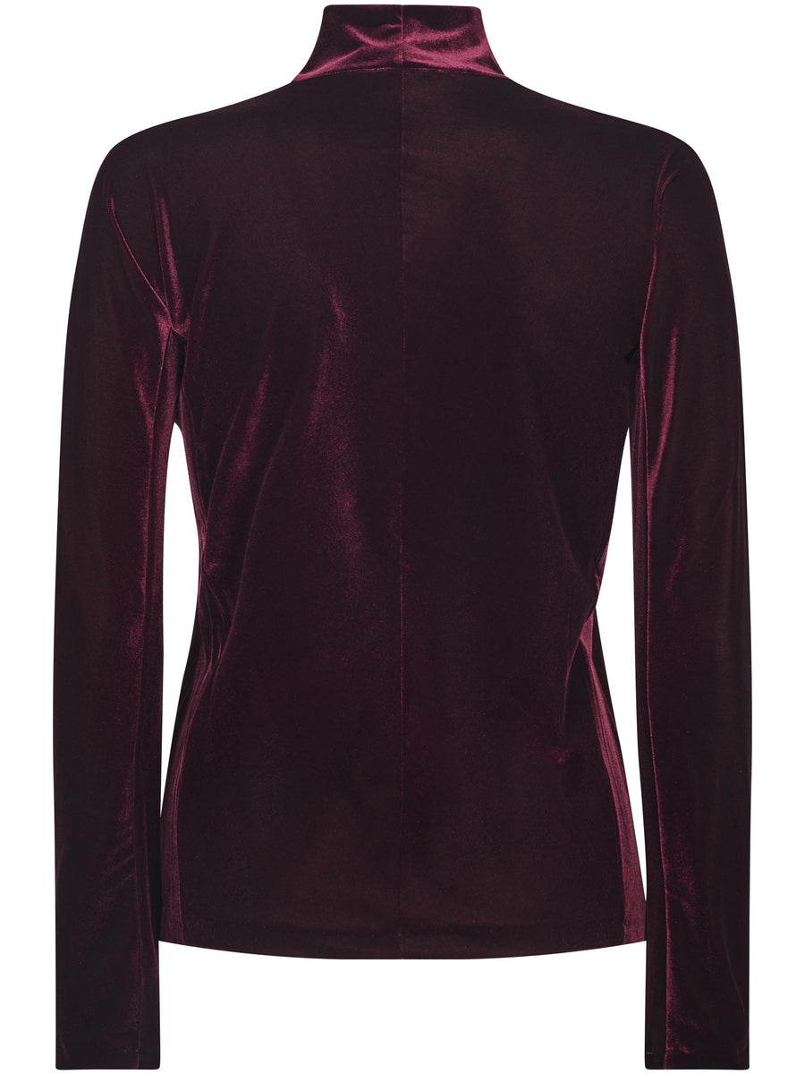 STRETCH VELVET TURTLENECK T-SHIRT 14397 F48M2502 FORTE FORTE 