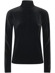STRETCH VELVET TURTLENECK T-SHIRT 14397 F48M8018 FORTE FORTE 