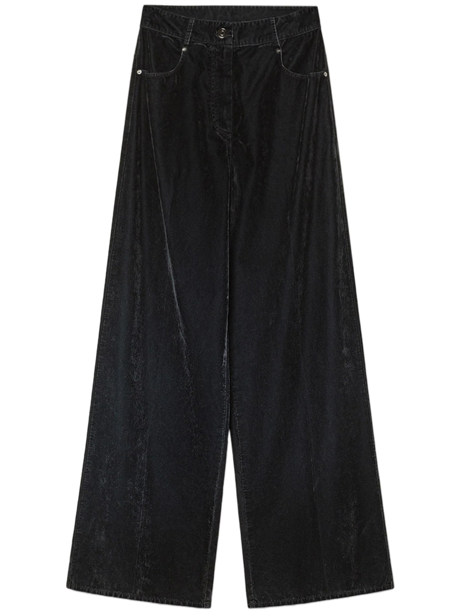 FLOCKED COTTON 5 POCKETS PANTS 14340 F48M5015 FORTE FORTE 