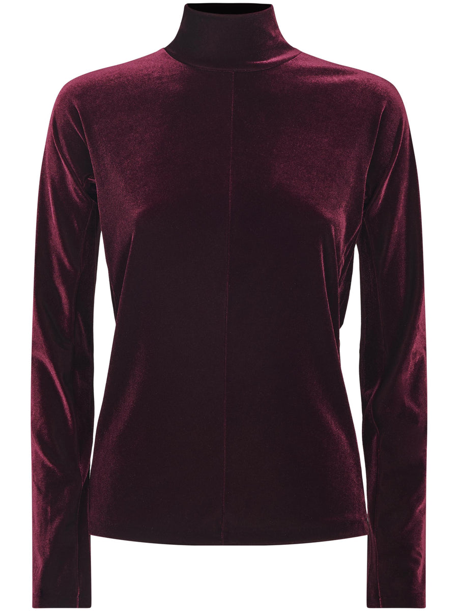 STRETCH VELVET TURTLENECK T-SHIRT 14397 F48M2502 FORTE FORTE 