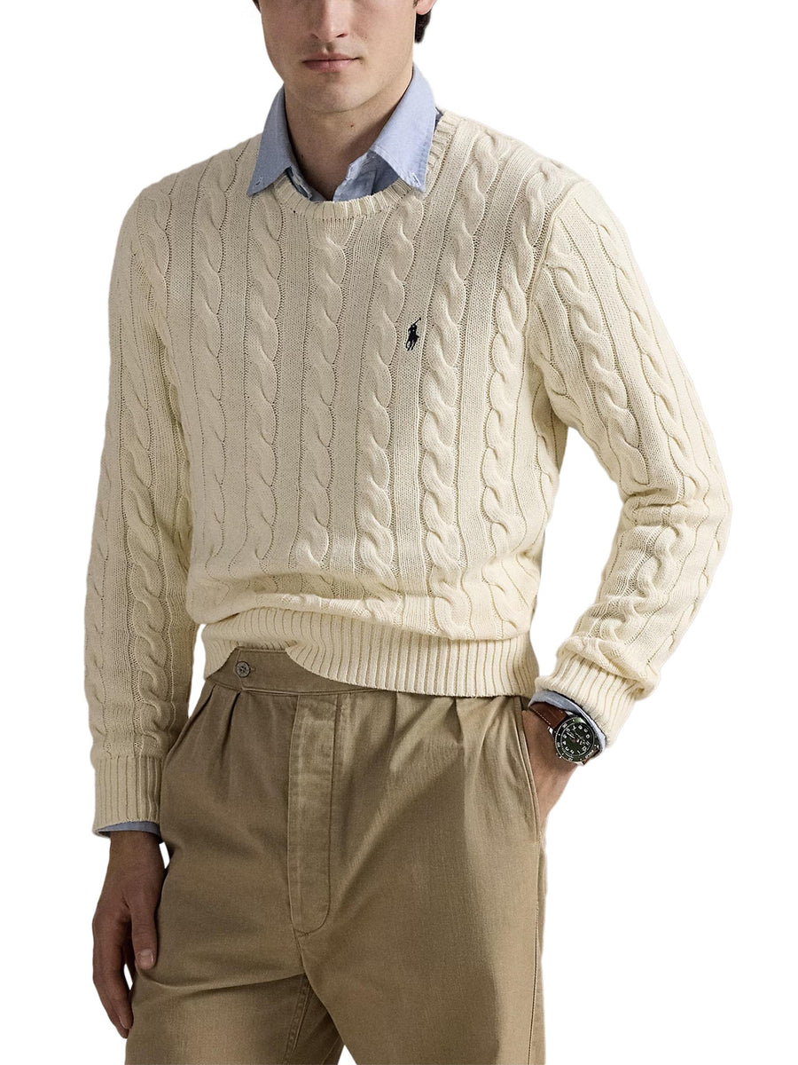 LSCABLECNPP-LONG SLEEVE-PULLOVER 710876762 010 POLO RALPH LAUREN 