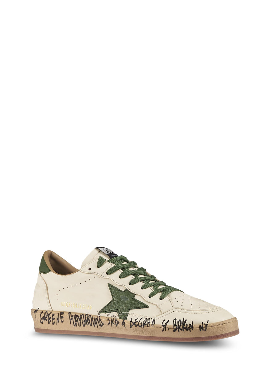 BALLSTAR NAPPA UPPER TOE AND SPUR LEATHER STAR AND HEEL GMF00117 F00749710502 GOLDEN GOOSE 