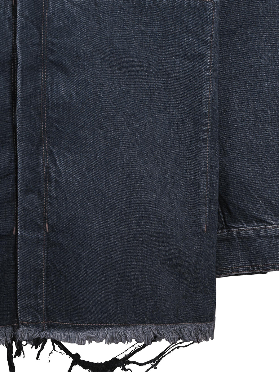 LIDO LARRY SHIRT IN DENIM DU02E7756DGY 58 RICK OWENS DRKSHDW 