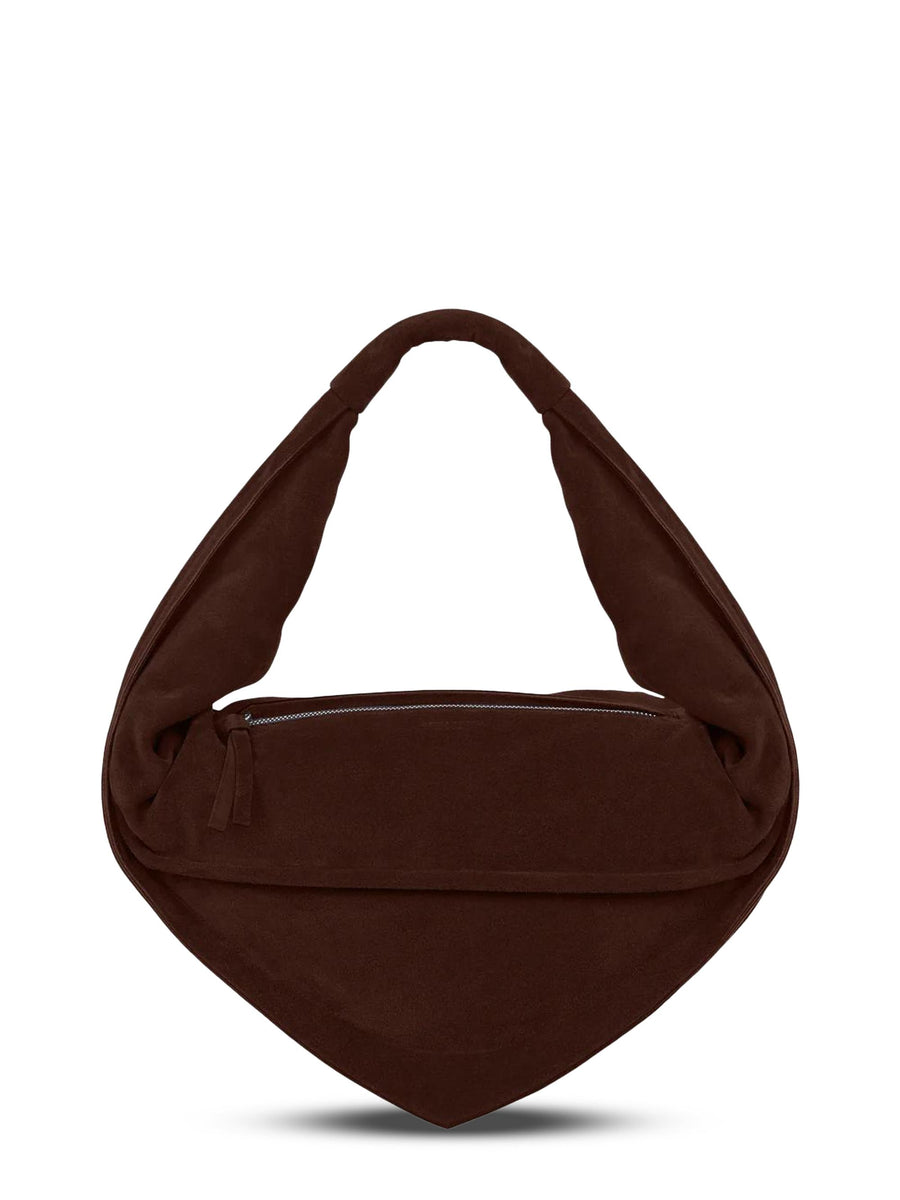 HOBO BAG FCCOTHB0101 SUEDE CHOCOLATE FEDERICO CINA 