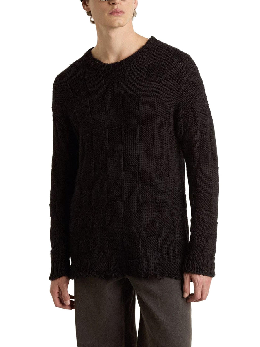 JOURNEY M'S KNIT BOXY CREWNECK BASKET SELVAGE EDGE GMP01338 P00210890100 GOLDEN GOOSE 