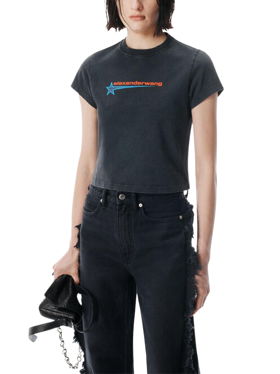 SHRUNKEN T-SHIRT W GRAPHIC 1CC4251155 011 ALEXANDER WANG 