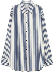 CHIC STRIPED TAFFETAS MASCULINE SHIRT 14399BIS F48M5013 FORTE FORTE 
