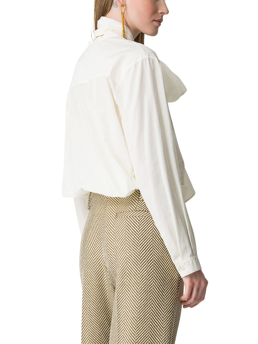 CHIC TAFFETAS  SHIRT WITH DETACHABLE BOW 14400 F48M0010 FORTE FORTE 